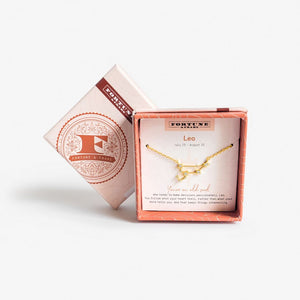 Zodiac Constellation Pendant (Leo) - Gold